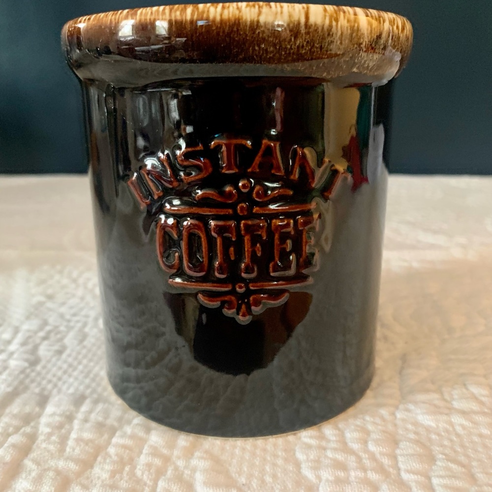 Pfaltzgraff Gourmet Brown Drip Instant Coffee Canister *No Lid 4.75”
